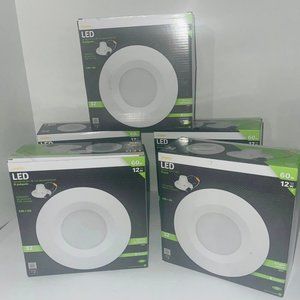 Recessed LED Ceiling lights 6 inch~ 60w/12w ~~32year life~ New In Box~~ set of 5